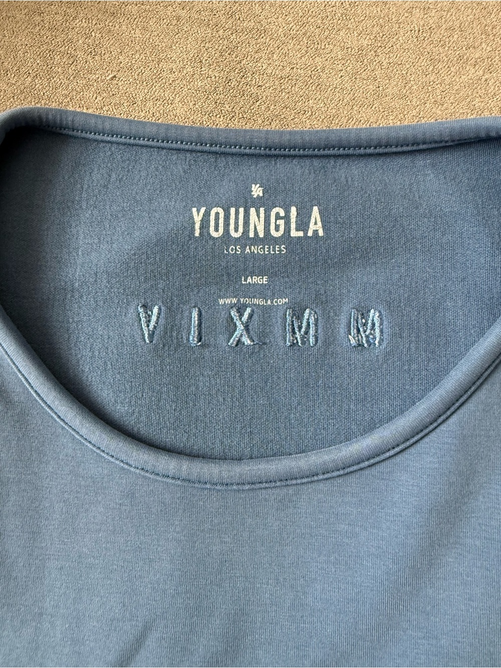 YoungLA Dusty Blue Scoop Neck Tee